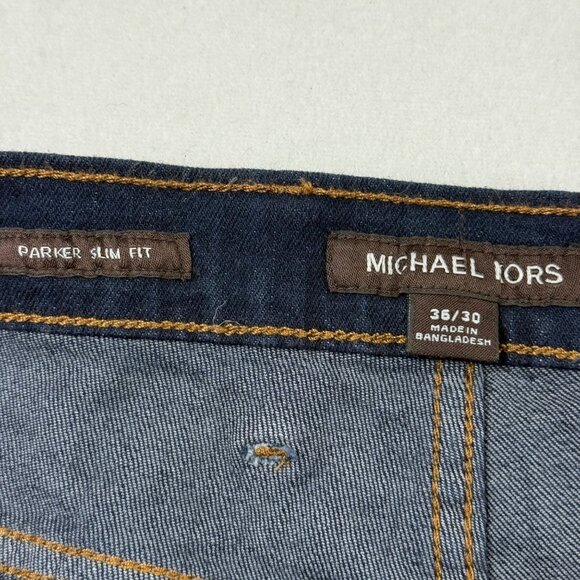 Michael Kors Men's Parker Slim Fit Stretch Blue Denim Jeans Size 36x32 NWT $118 - Picture 6 of 11